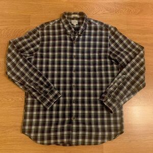 J Crew Men's Shirt Size Large Brushed Twill Long Sleeve‎ Plaid Button Down